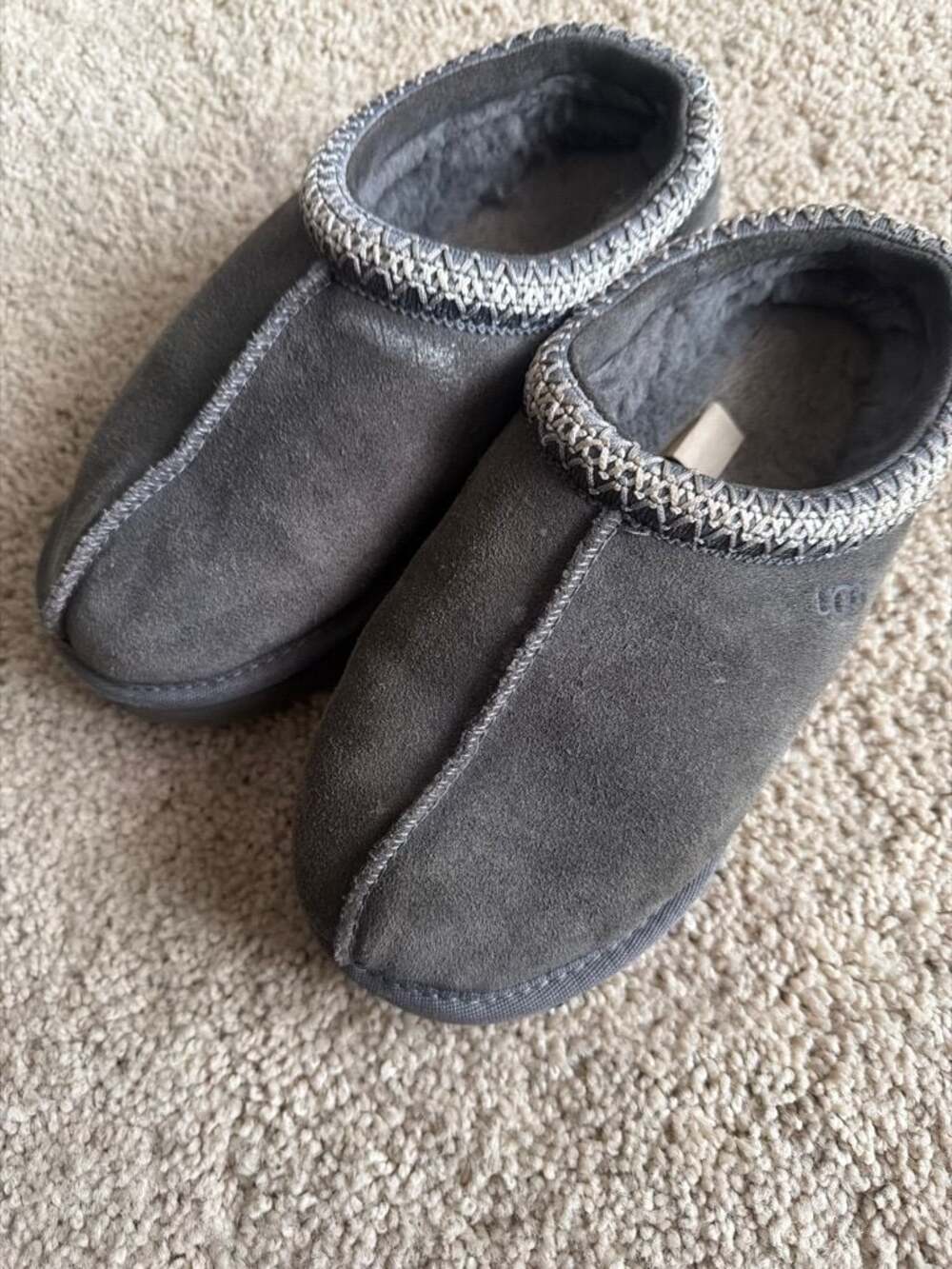 UGG Tasman Suede Slippers Grey
